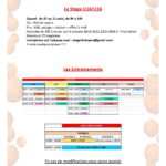 Le stage U14/U16
Les entrainements